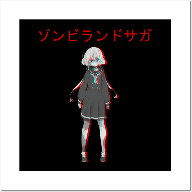 Anime Japanese Kawaii Zombie Girl Wall Art by IndieTeeshirt